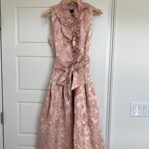 Elegant Pink Floral Dress-SZ 6